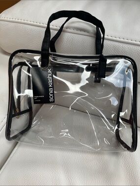 Sonia Kashuk Clear Tote Bag with Black Trim